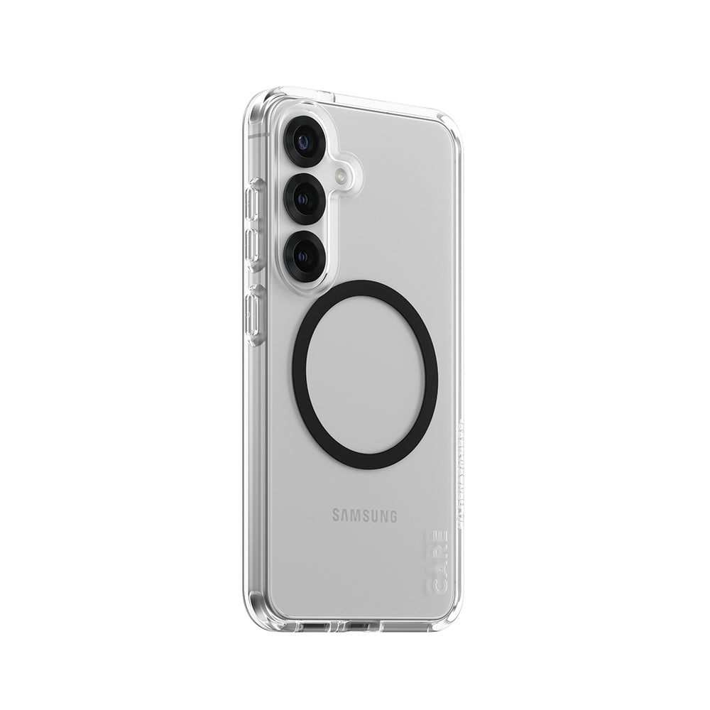 Case for Samsung Galaxy S25 S931, PanzerGlass, Urban Combat Care, Black Transparent