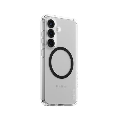 Case for Samsung Galaxy S25 S931, PanzerGlass, Urban Combat Care, Black Transparent
