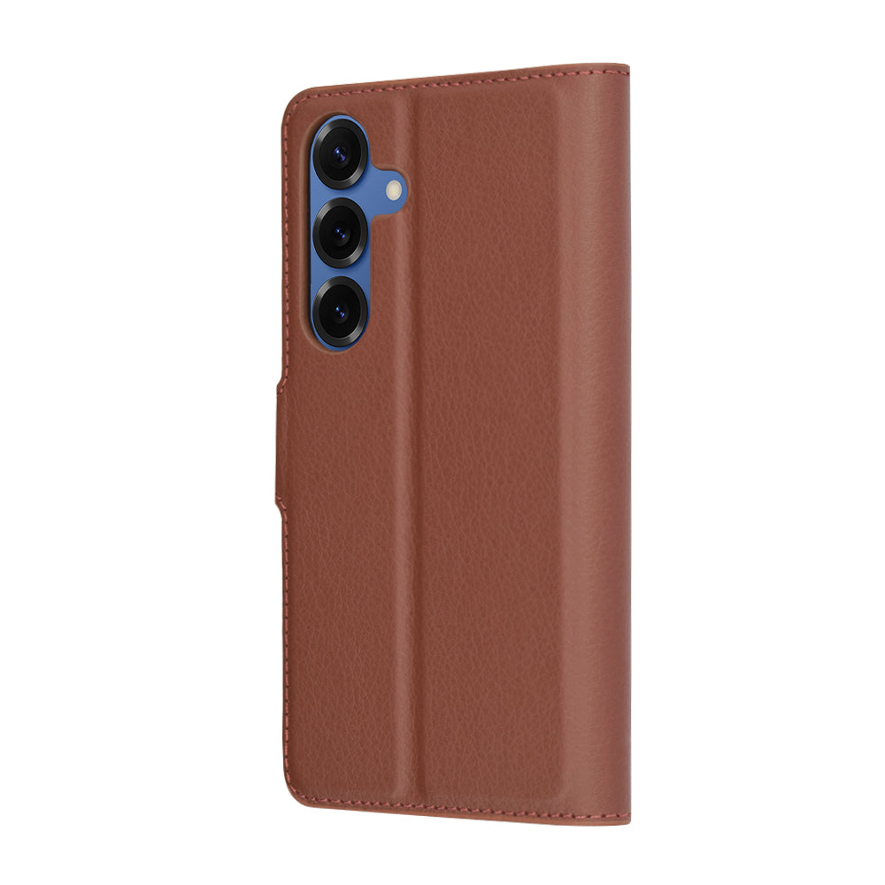 Case for Samsung Galaxy S25 S931, Techsuit, Leather Folio, Brown
