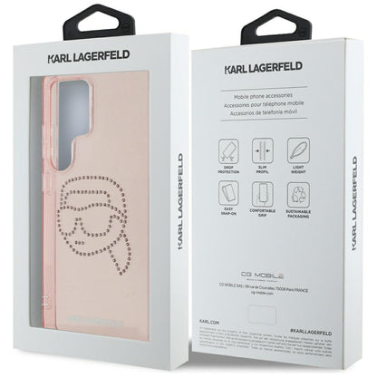 Case for Samsung Galaxy S25 Ultra S938, Karl Lagerfeld, IML Luxury Karl's Head, Pink