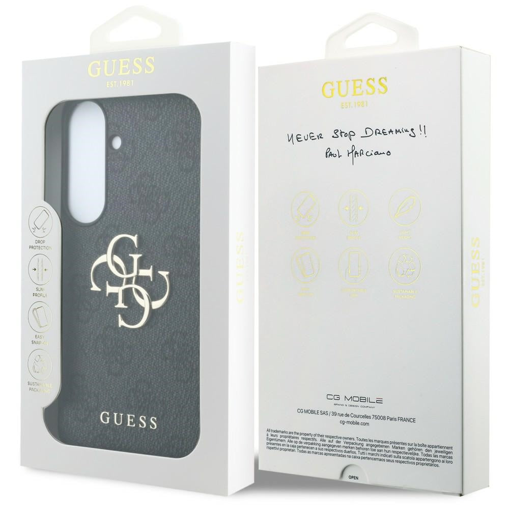 Case for Samsung Galaxy S26 FE S741, Guess, 4G Metal Logo, Black