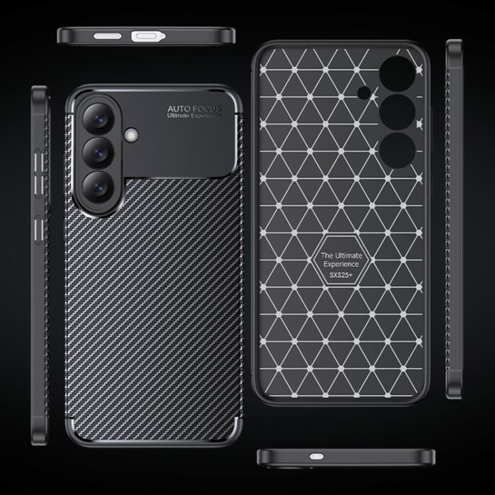 Case for Samsung Galaxy S26 Plus, Techsuit, CarbonFiber, Black