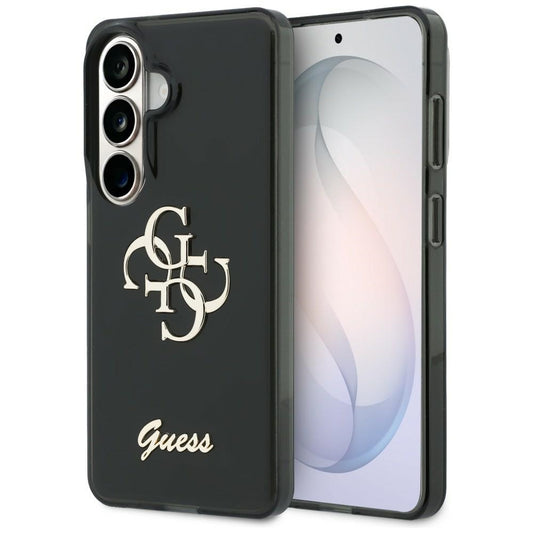 Case for Samsung Galaxy S26 S942, Guess, IML Big Metal 4G Script, Black