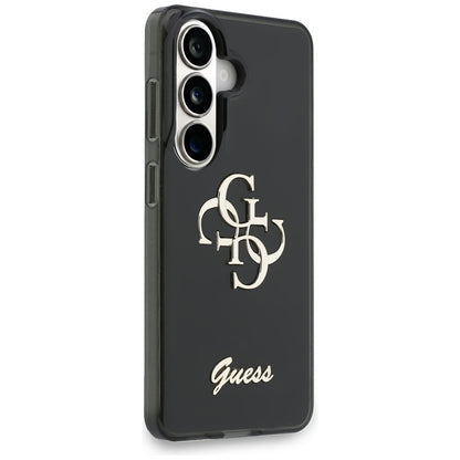 Case for Samsung Galaxy S26 S942, Guess, IML Big Metal 4G Script, Black