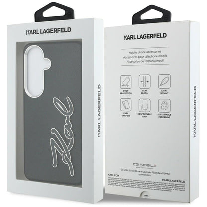 Case for Samsung Galaxy S26 S942, Karl Lagerfeld, Signature Resin Logo, Black
