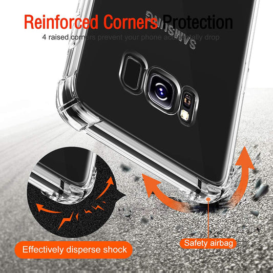 Case for Samsung Galaxy S8+ G955, Techsuit, Shockproof Clear, Transparent