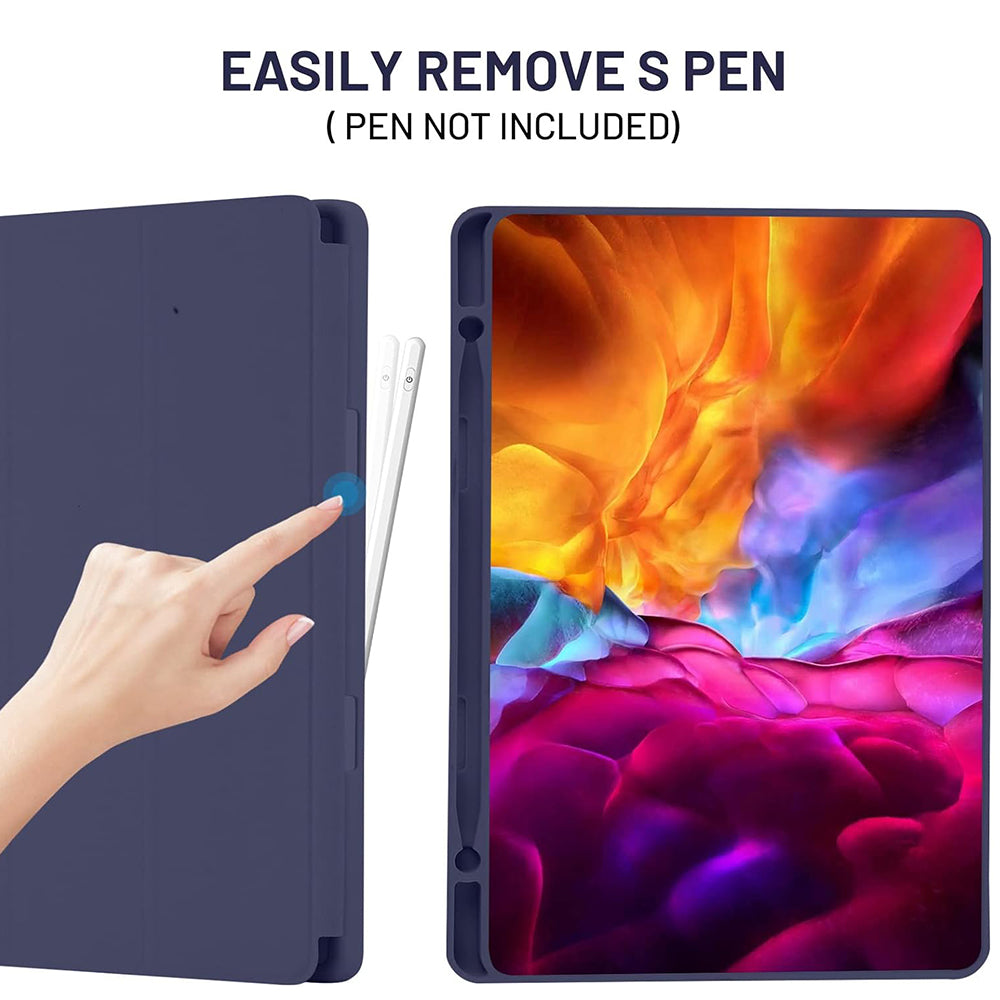Case for Samsung Galaxy Tab S6 Lite (2024) / Tab S6 Lite (2022) / Tab S6 Lite (2020), Techsuit, Flex Trifold, Navy Blue