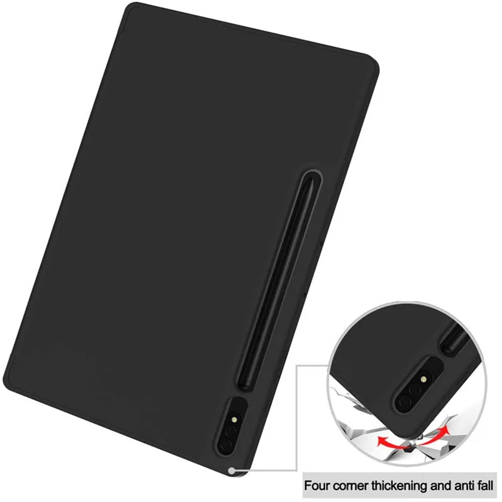 Case for Samsung Galaxy Tab S8+ / Tab S7+, Techsuit, Flex Trifold, Black