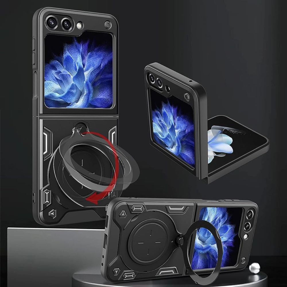 Case for Samsung Galaxy Z Flip7 FE F761 / Z Flip6 F741, Techsuit, CamGuard Pro, Black