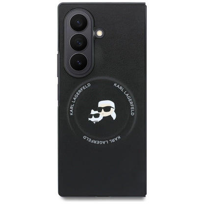 Case for Samsung Galaxy Z Fold8 Ultra F976, Karl Lagerfeld, Karl & Choupette Head Pin, Black