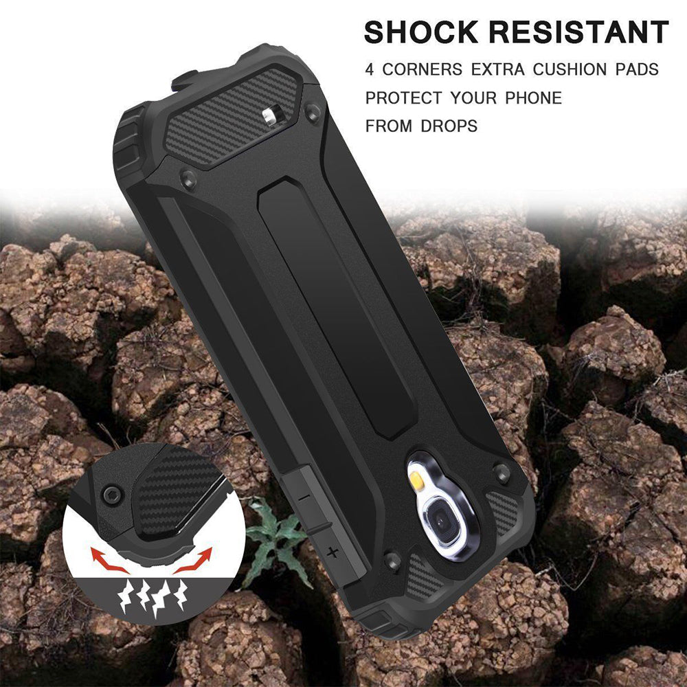 Case for Samsung I9500 Galaxy S4, Techsuit, Hybrid Armor, Black
