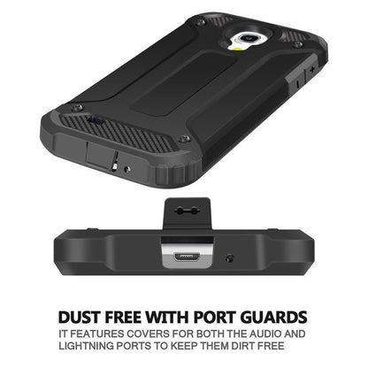 Case for Samsung I9500 Galaxy S4, Techsuit, Hybrid Armor, Black
