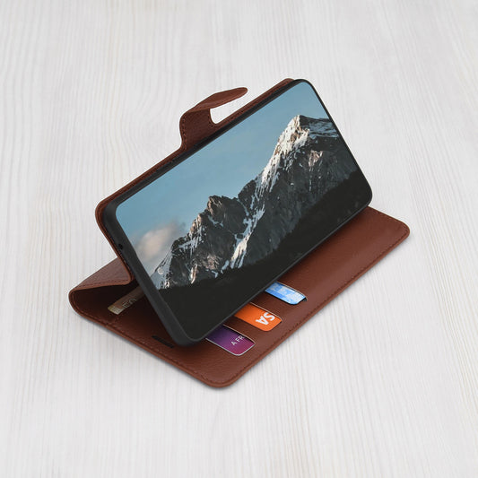 Case for Xiaomi 15 Ultra, Techsuit, Leather Folio, Brown