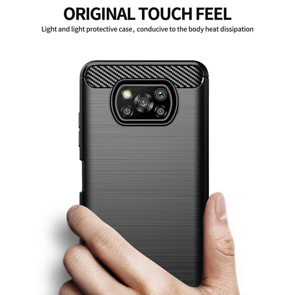 Case for Xiaomi Poco X3 Pro / X3 NFC / X3, Techsuit, Carbon, Black