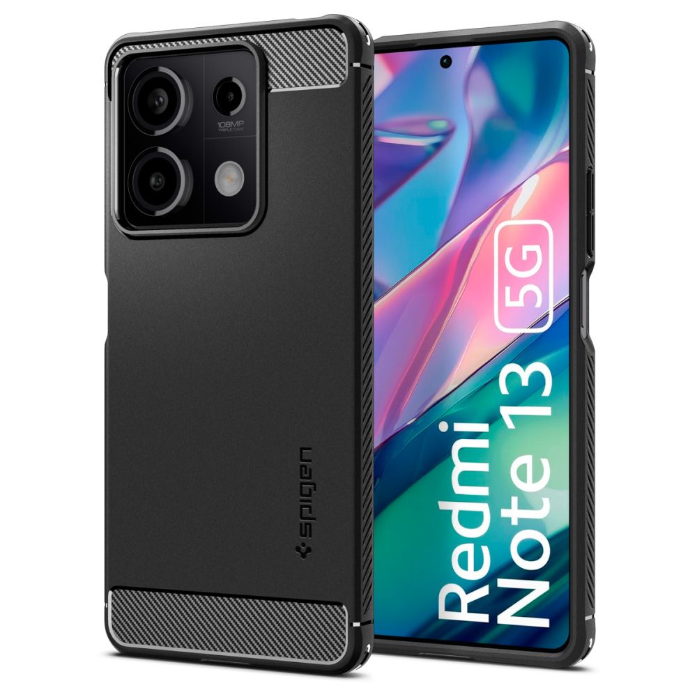 Case for Xiaomi Redmi Note 13 5G, Spigen, Rugged Armor, Black ACS07665