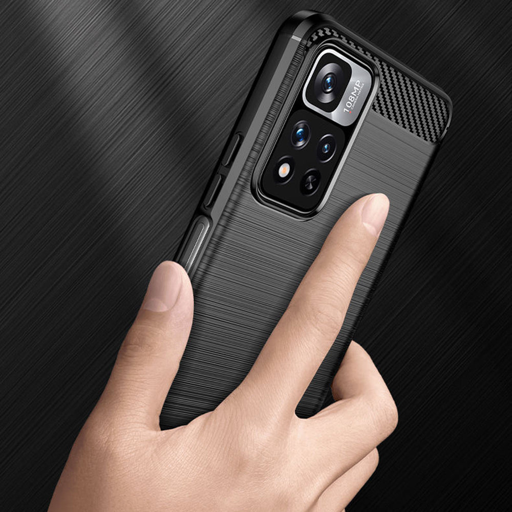 Case for Xiaomi Redmi Note 11 Pro+ 5G, Techsuit, Carbon, Black