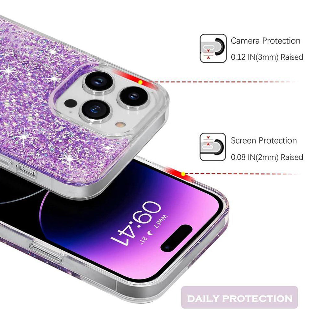 Case for Xiaomi Redmi Note 13 Pro+, Techsuit, Sparkly Glitter, Magenta