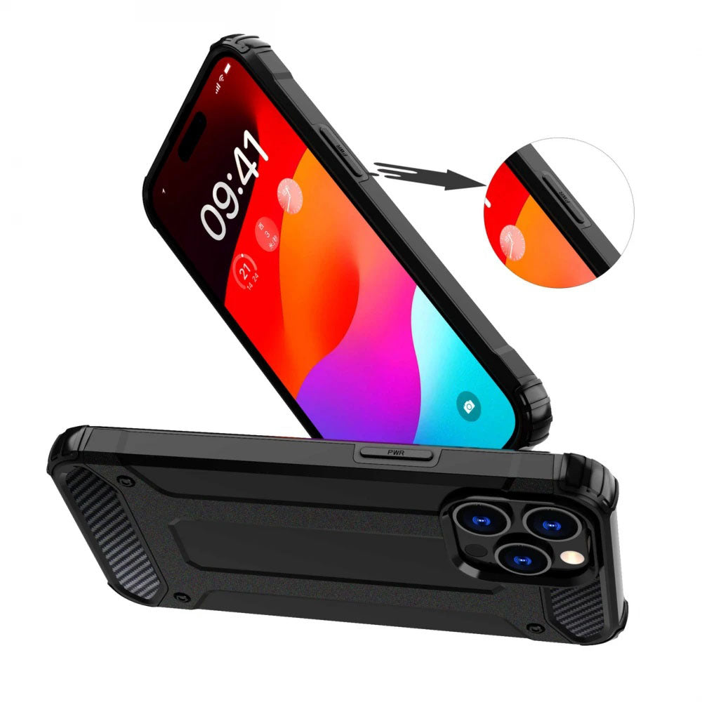 Case for Xiaomi Redmi Note 14 Pro+ 5G, Techsuit, Hybrid Armor, Black