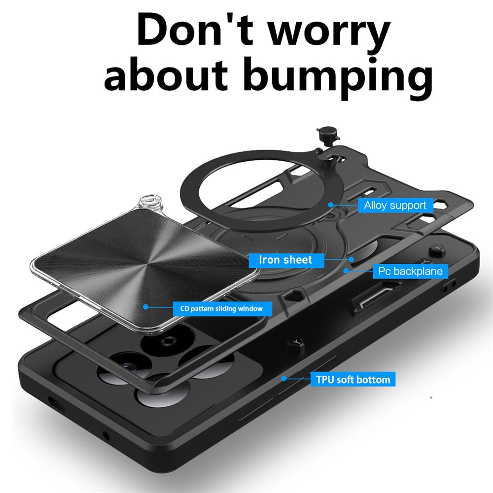 Case for Xiaomi Redmi Note 15 Pro 5G, Techsuit, CamGuard Pro, Black