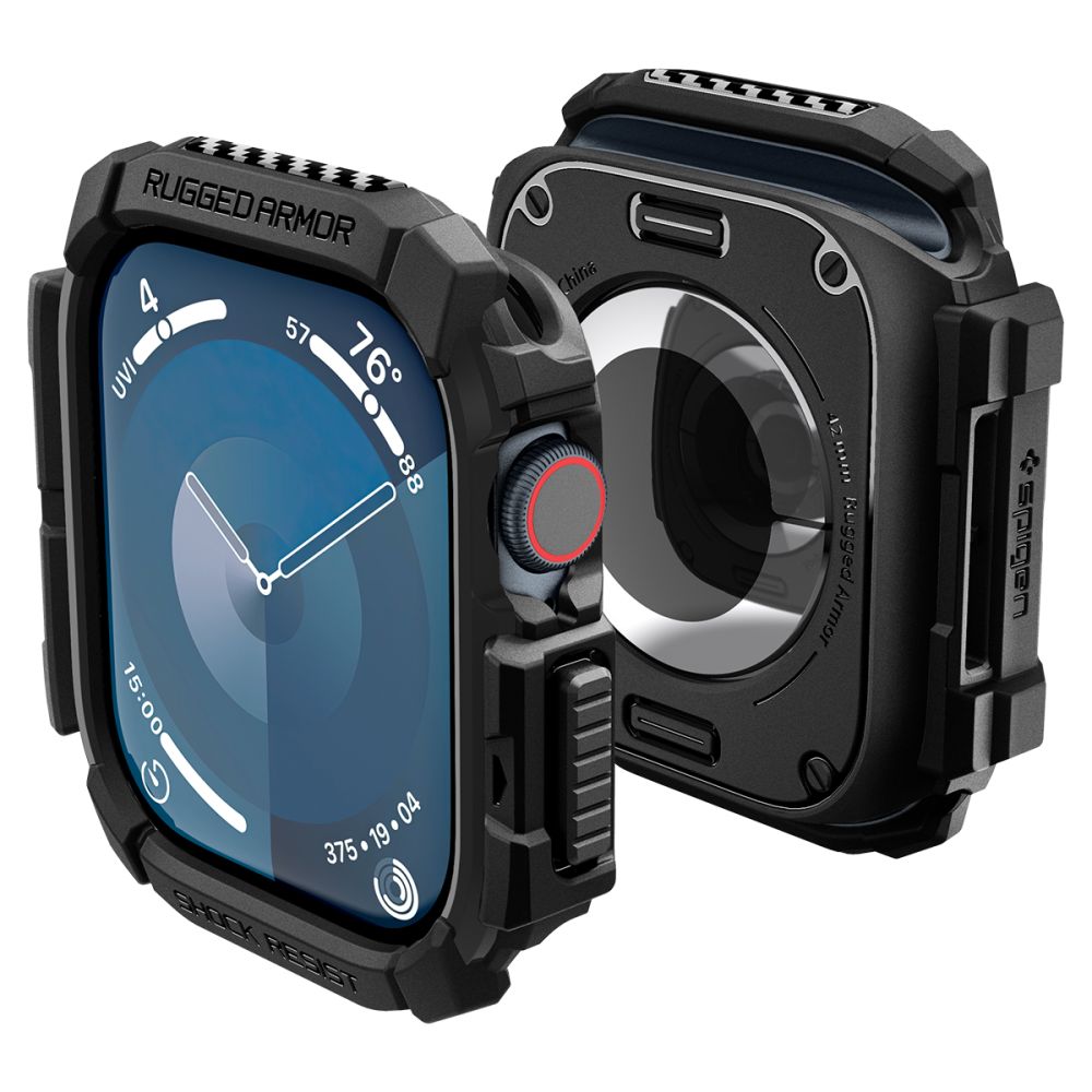 Spigen Rugged Armor Case for Apple Watch Series 10 / 11 42mm, Black ACS08585