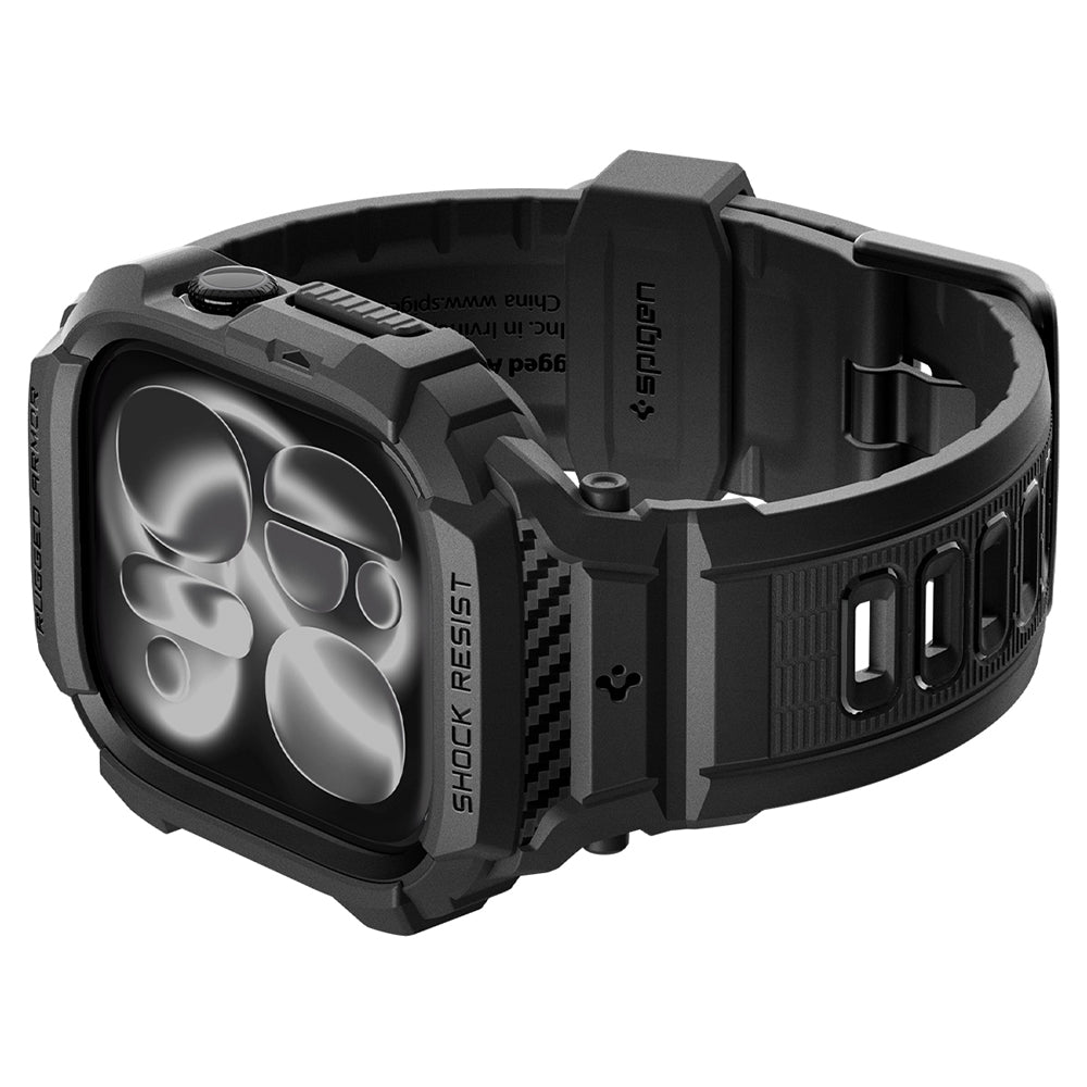 Spigen Rugged Armor Pro Case for Apple Watch Series 12 42mm, Matte Black ACS11883