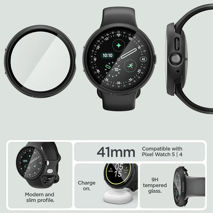 Spigen Thin Fit 360 Case for Google Pixel Watch 41mm Series, Black ACS11750