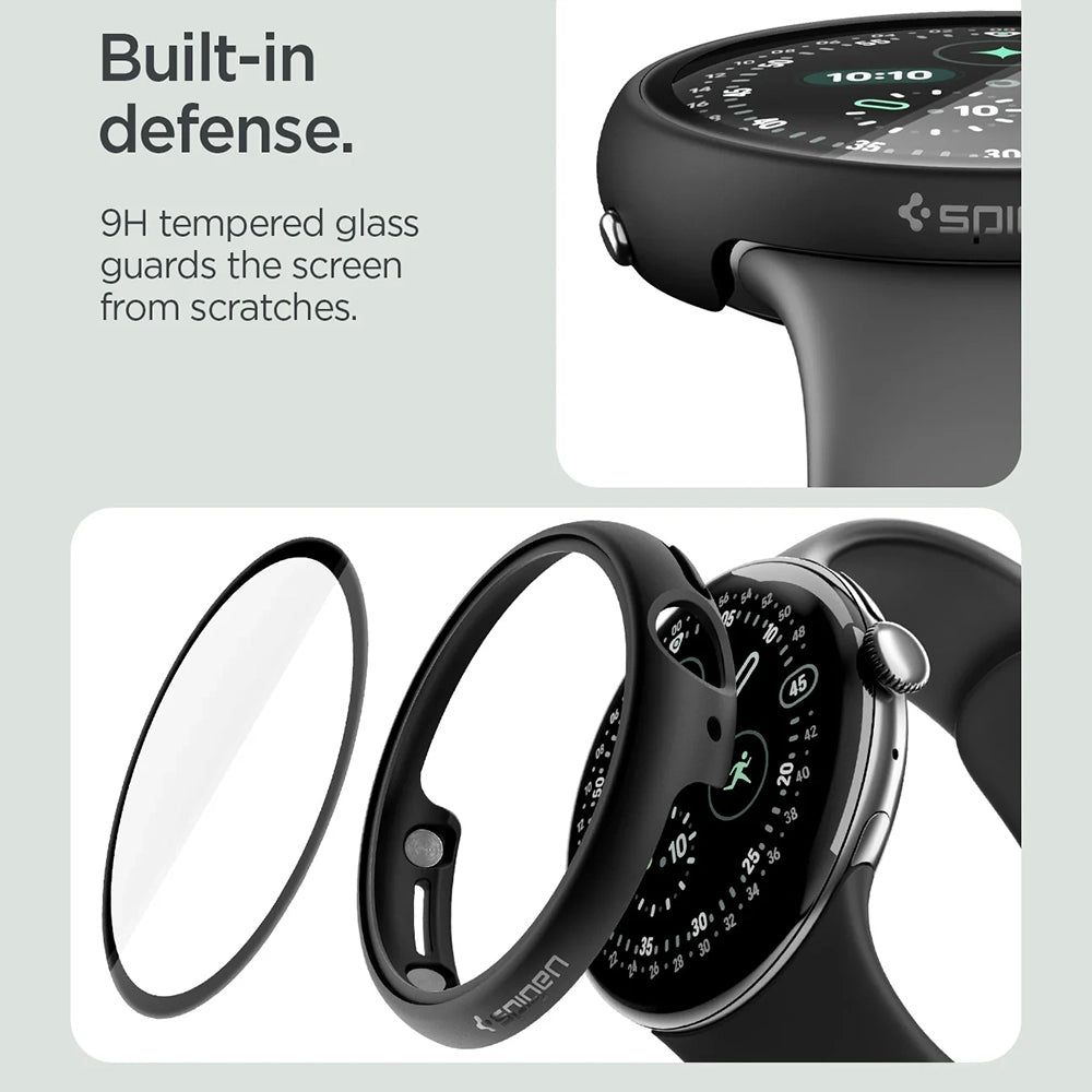 Spigen Thin Fit 360 Case for Google Pixel Watch 45mm Series, Black ACS11746