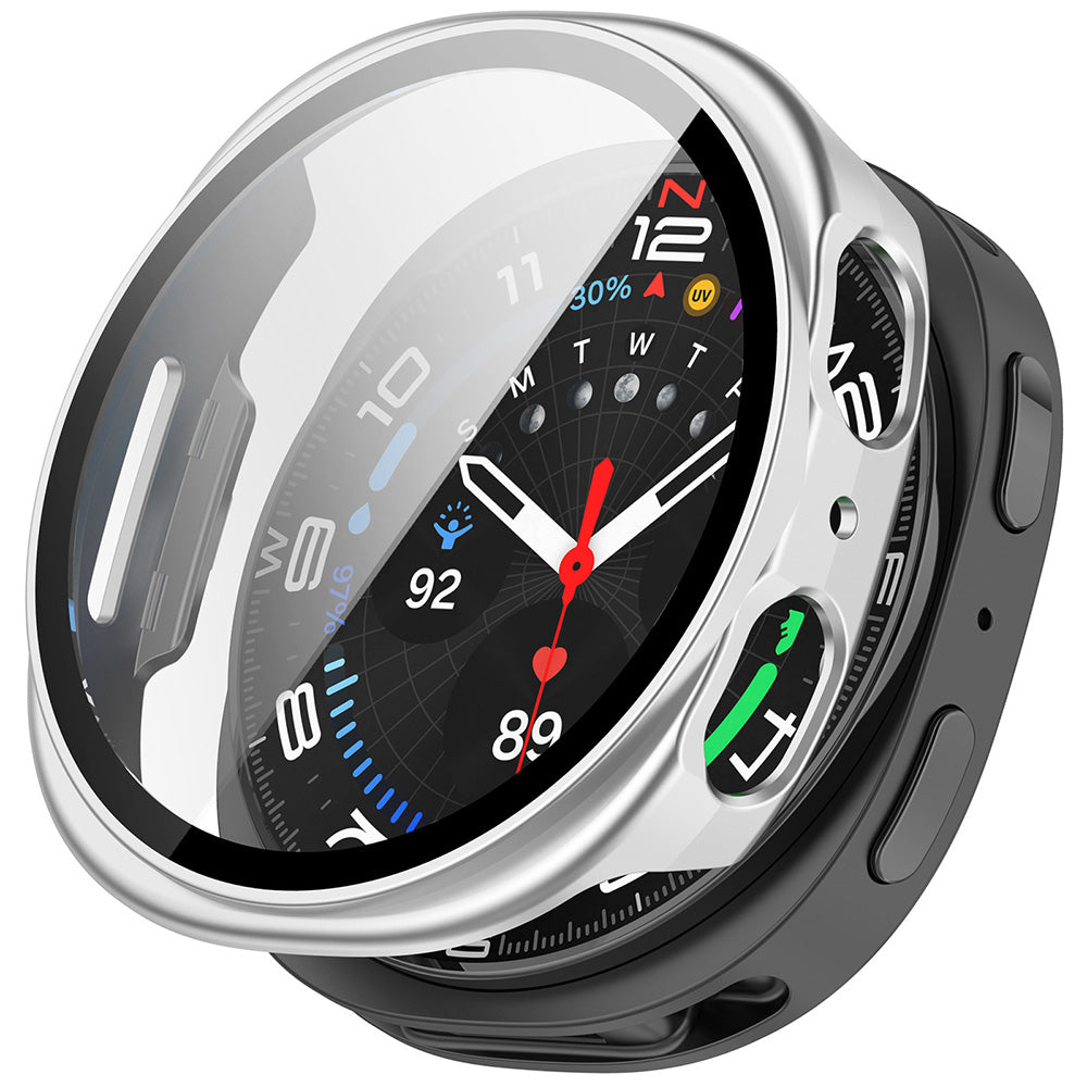 Techsuit Defense360 Pro Case for Samsung Galaxy Watch9 / Watch8 44mm, Silver