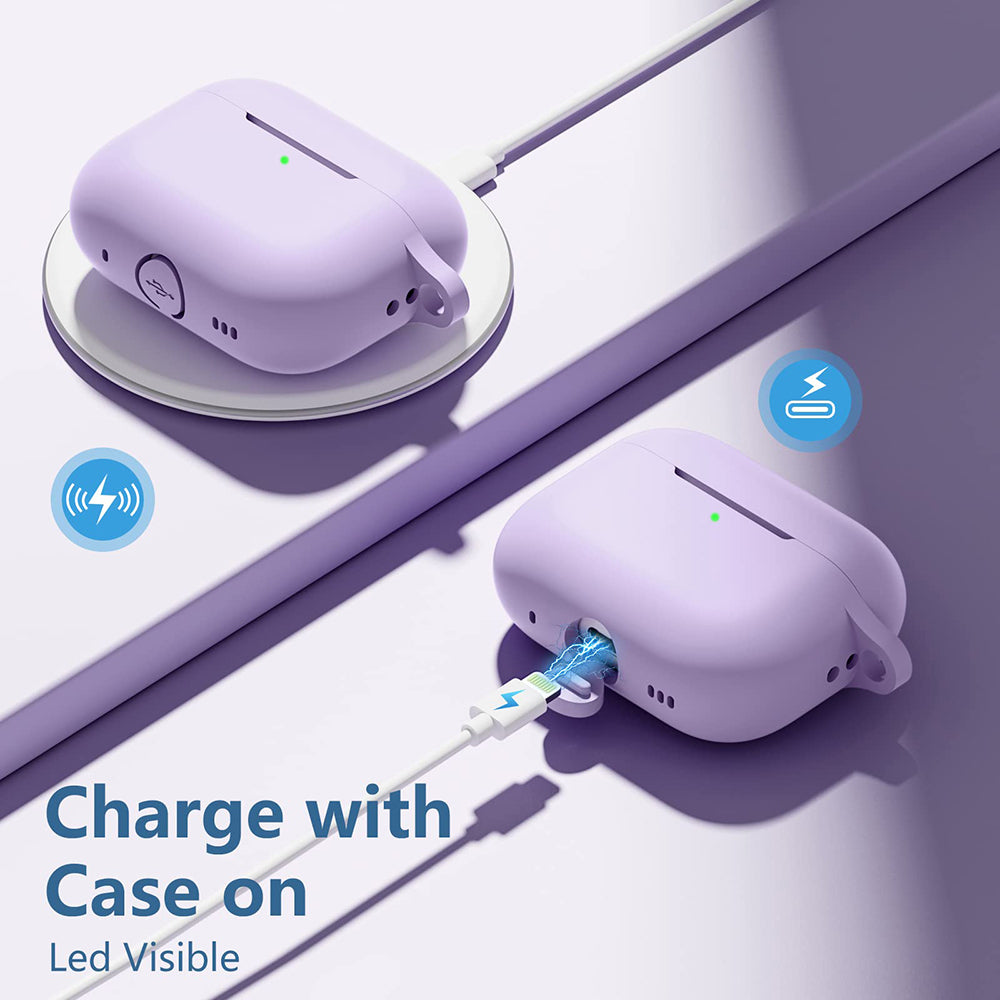 Techsuit Silicone Case for Apple AirPods Pro Series, Purple