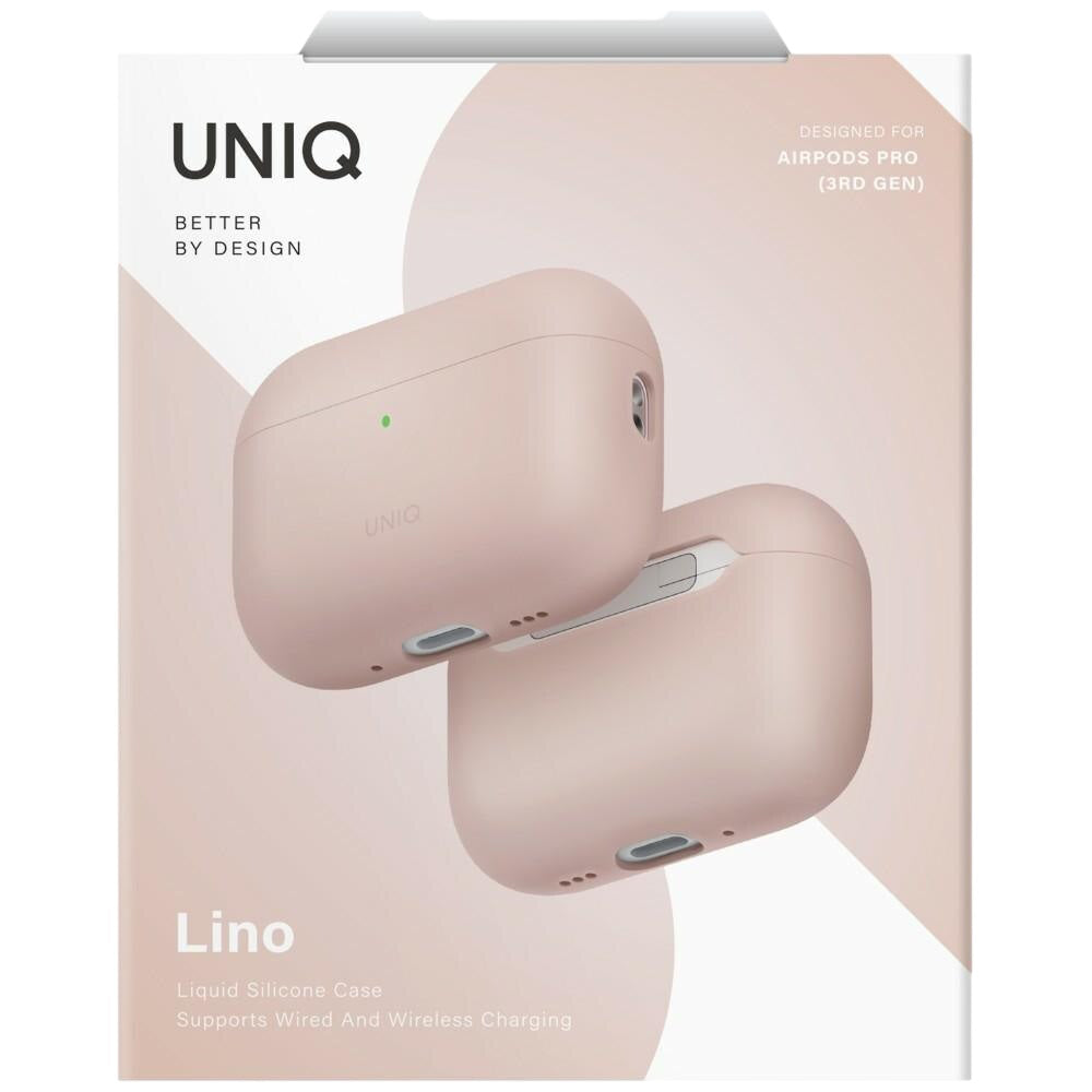 UNIQ Lino Case for Apple AirPods Pro 3, Pink