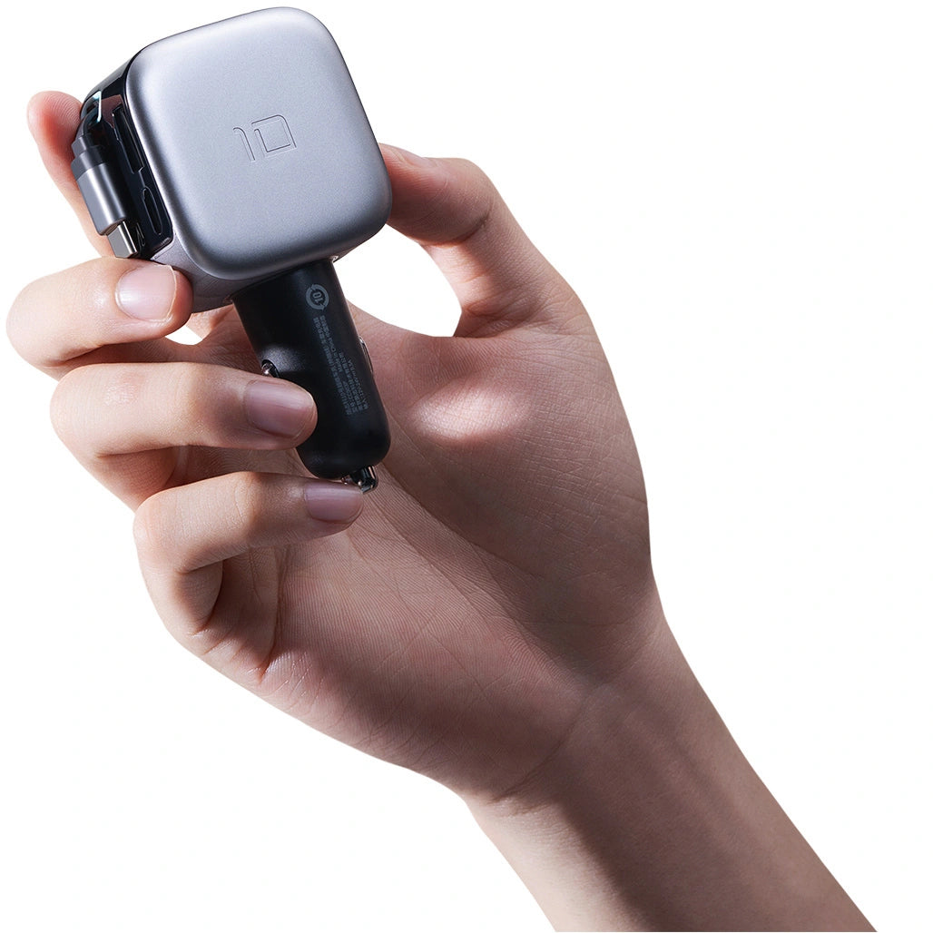 Car Charger With USB-C Cable Cuktech CC903P Display, 100W, 5A, 1 x USB-A - 1 x USB-C, Gray