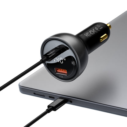 Baseus Car Charger with USB-C Cable, 140W, 5A, 1 x USB-A - 1 x USB-C, Black CGZX070001