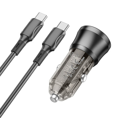Car Charger with USB-C Cable Borofone BZ25 Journey, 38W, 3A, 1 x USB-A - 1 x USB-C, Black