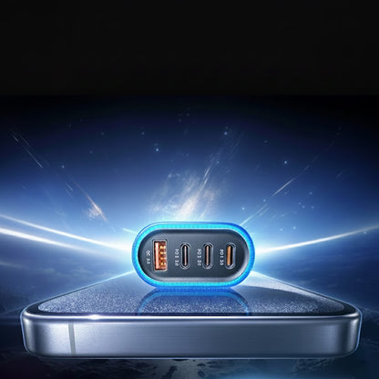 Lisen Car Charger with USB-C Cable, 101W, 3.25A, 1 x USB-A - 3 x USB-C, Black YL0223120021