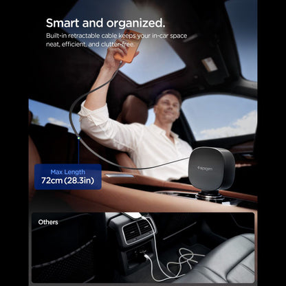 Car Charger with USB-C Cable Spigen EV603BT Essential, 60W, 3A, 1 x USB-A - 1 x USB-C, Black