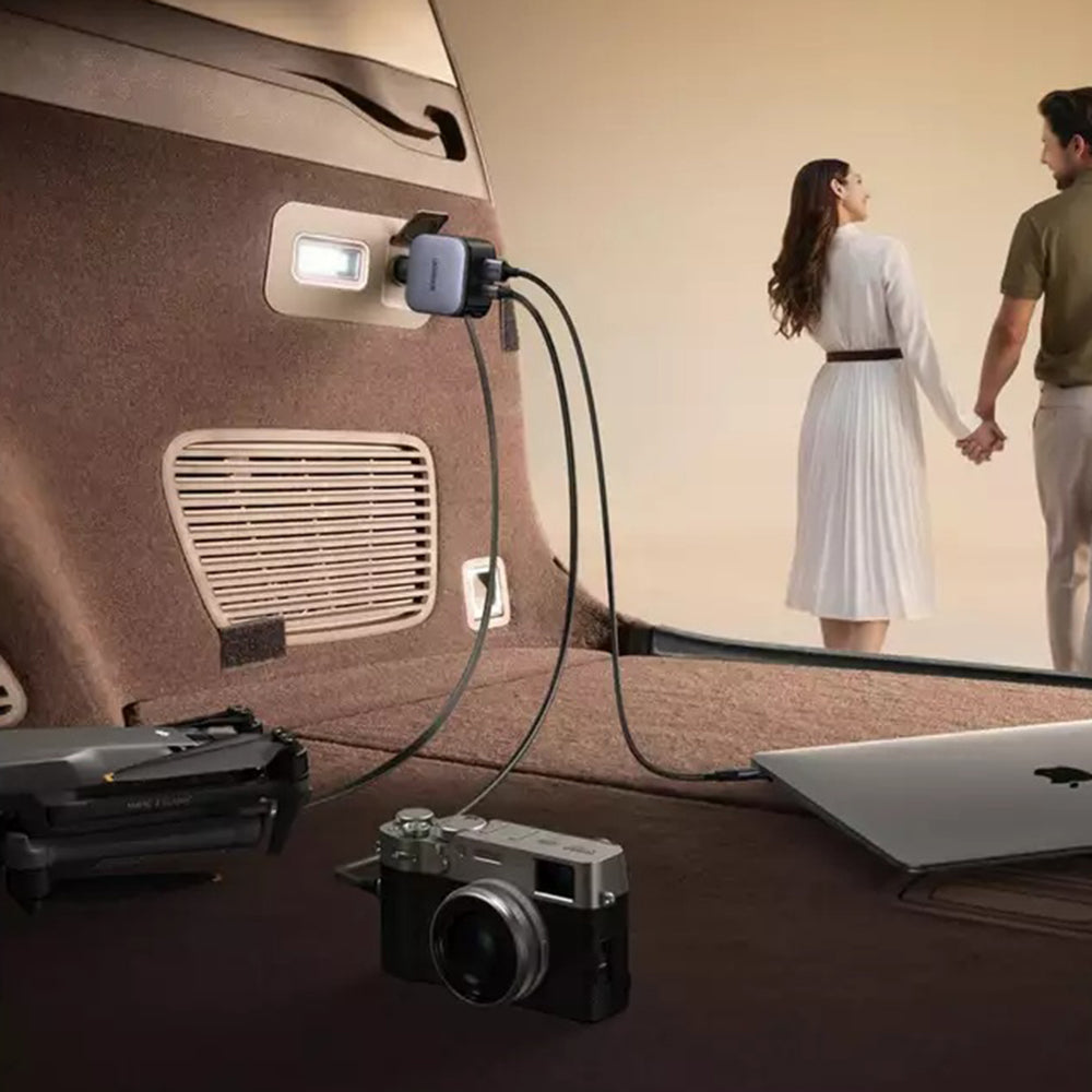 UGREEN EC603 Car Charger with USB-C Cable, 90W, 3A, 1 x USB-A - 1 x USB-C, Gray