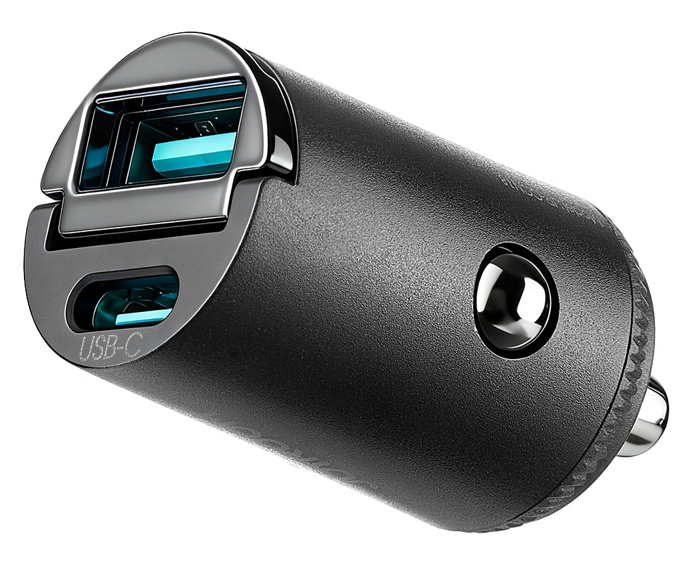 Joyroom JR-CCN18 Car Charger, 65W, 1 x USB-A - 1 x USB-C, Black