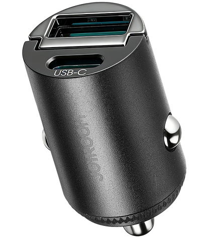 Joyroom JR-CCN18 Car Charger, 65W, 1 x USB-A - 1 x USB-C, Black