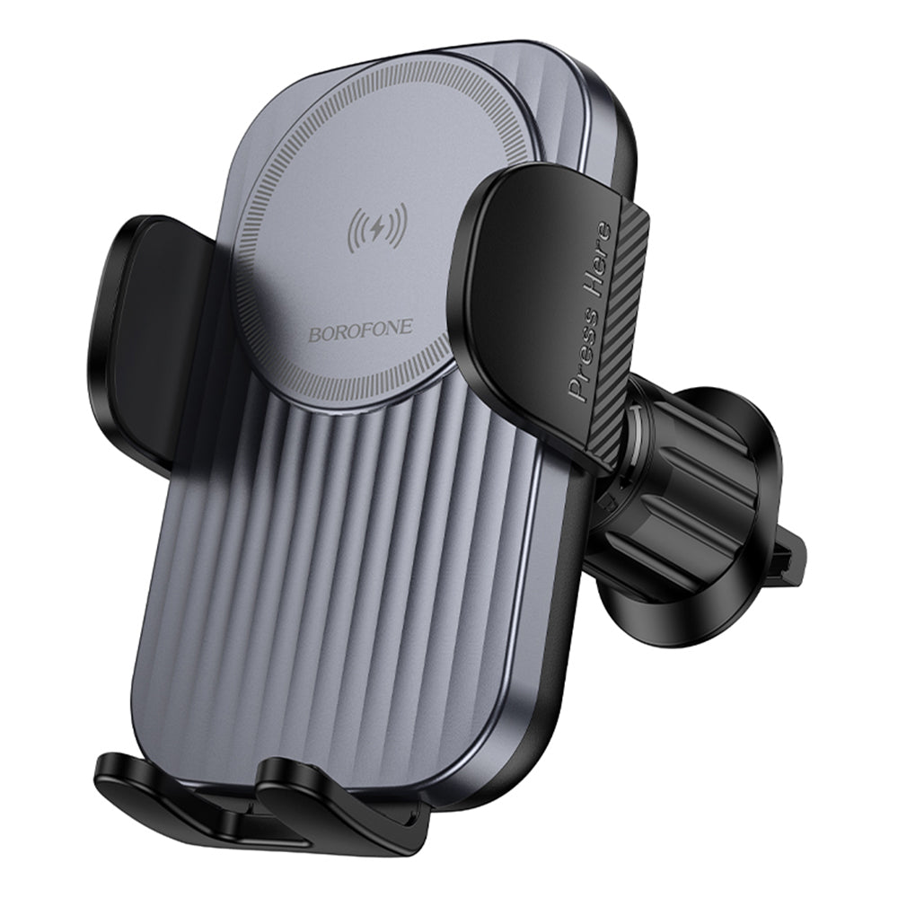 Borofone BH221 Path Wireless Car Charger, 15W, 1.67A, Black