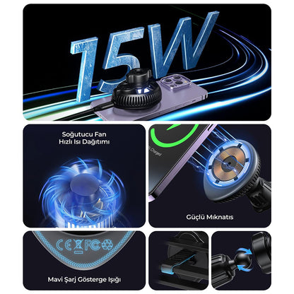 HAVIT W3036 Wireless Car Charger, 15W, 1.67A, Black