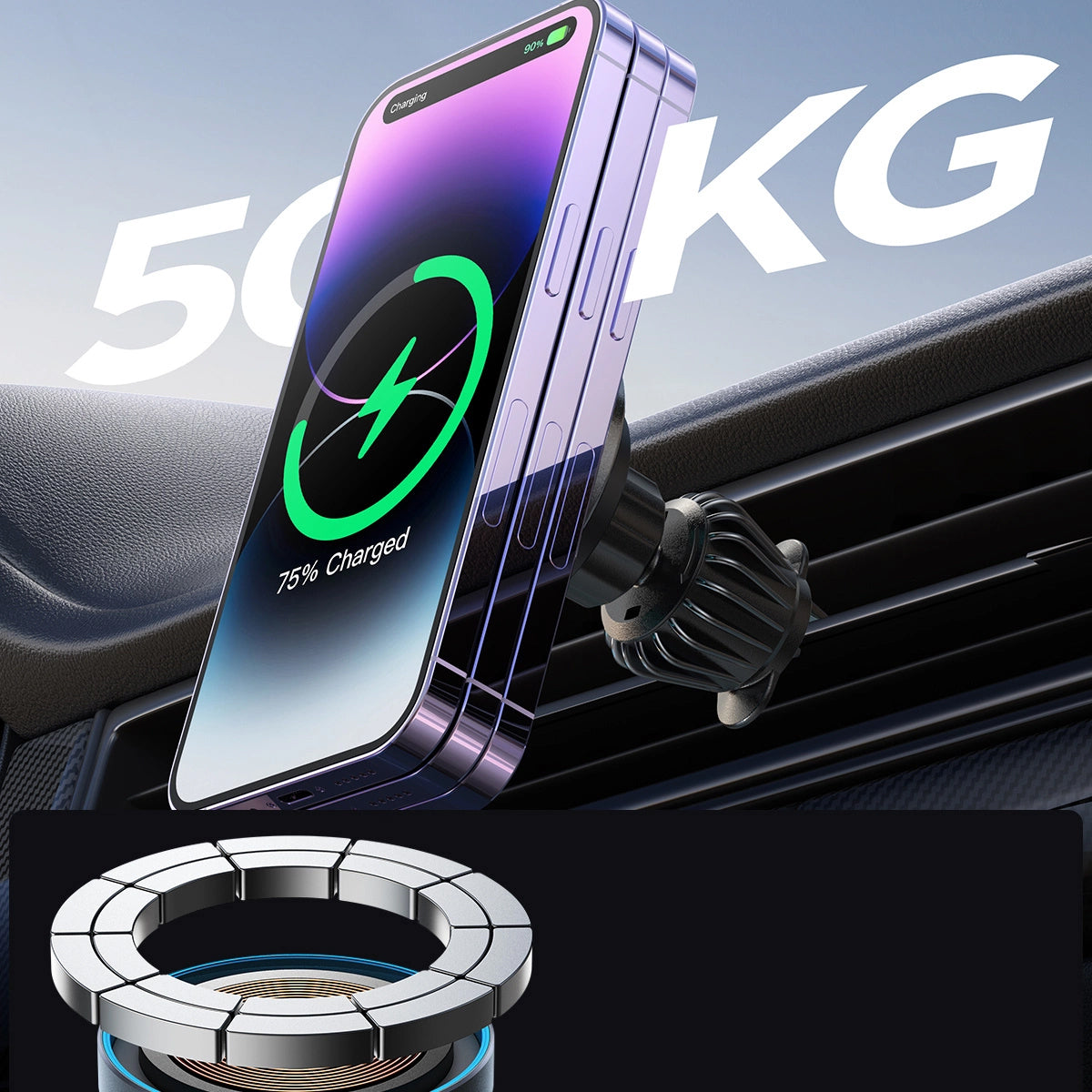 Joyroom JR-ZS240 Pro Wireless Car Charger, 15W, 1.67A, Black