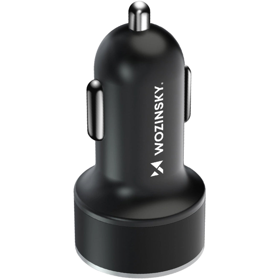 Car Charger WZK WDCCAC, 36W, 3A, 1 x USB-A - 1 x USB-C, Black 
