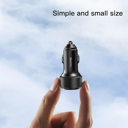 Yesido Y48 Car Charger, 60W, 3A, 2 x USB-C, Black