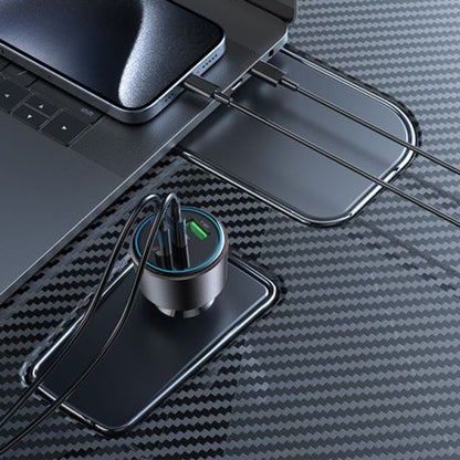 Yesido Y59 Car Charger, 200W, 5A, 1 x USB-A - 2 x USB-C, Black