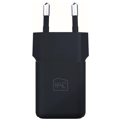 3MK Hyper Network Charger, 20W, 3A, 1 x USB-A - 1 x USB-C, Black