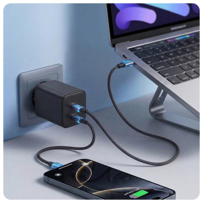 3MK Hyper Wall Charger, 45W, 2 x USB-C, Black