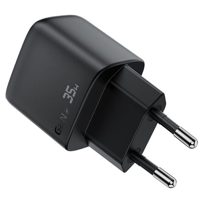 Acefast A116 Display Network Charger, 35W, 3A, 1 x USB-A - 1 x USB-C, Black