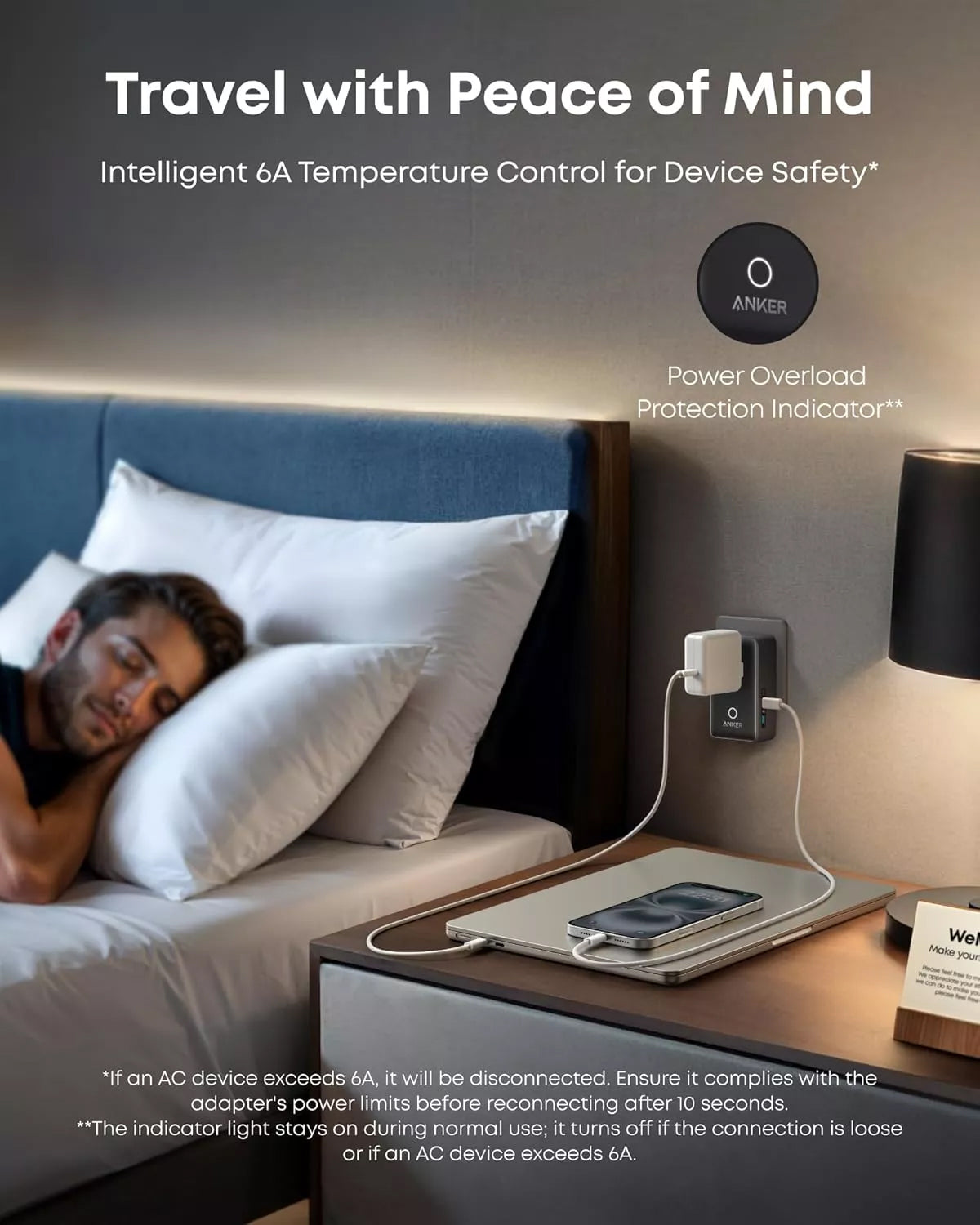 Anker Nano Travel Network Charger, 20W, 3A, 2 x USB-A - 2 x USB-C, Black A9215H11