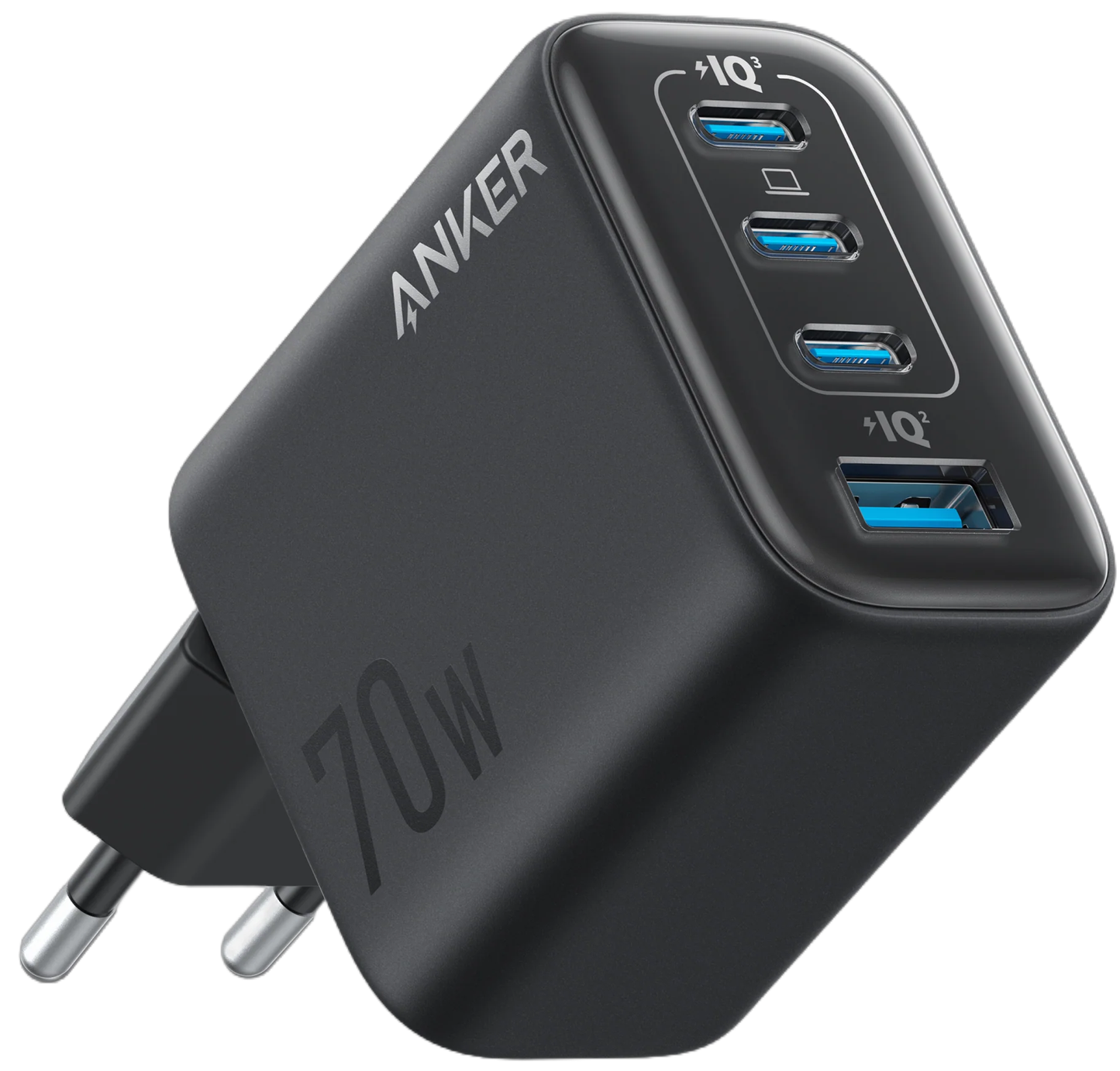 Anker Zolo Network Charger, 70W, 3.5A, 1 x USB-A - 3 x USB-C, Black A121CG11