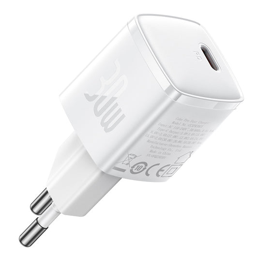 Baseus Cube Pro Network Charger, 30W, 3A, 1 x USB-C, White CCXF000302